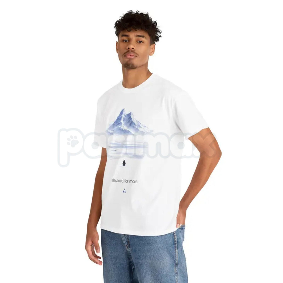 "But Why?" Penguin Mountain T-Shirt - Destined For More Meme Graphic Tee, Werner Herzog Penguin Tribute Shirt, Premium Heavyweight Unisex Existential Humor Top, Minimalist Nature Documentary Apparel, Philosophical Absurdist Streetwear