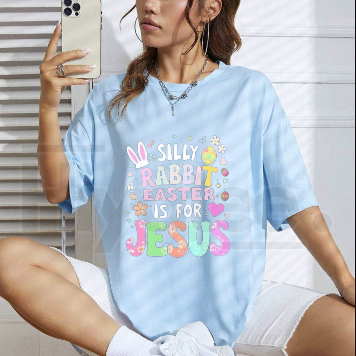 "Silly Rabbit, Easter Is For Jesus" Women's T-Shirt – Faith-Based Easter Church Tee