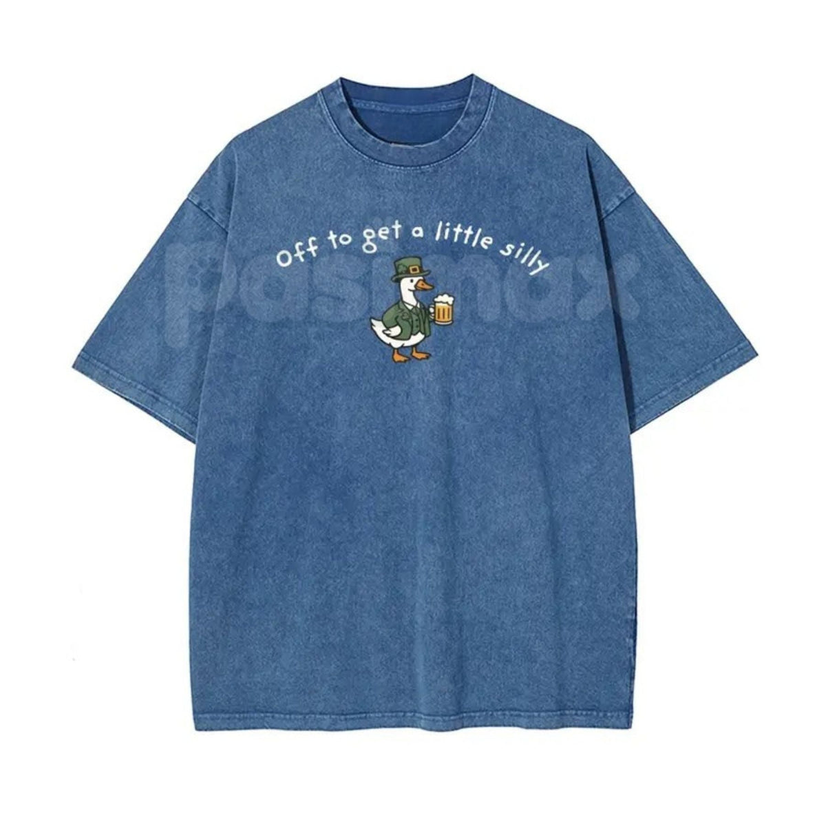 Off To Get A Little Silly Vintage Washed T-Shirt – St. Patrick’s Day Shamrock Graphic Tee