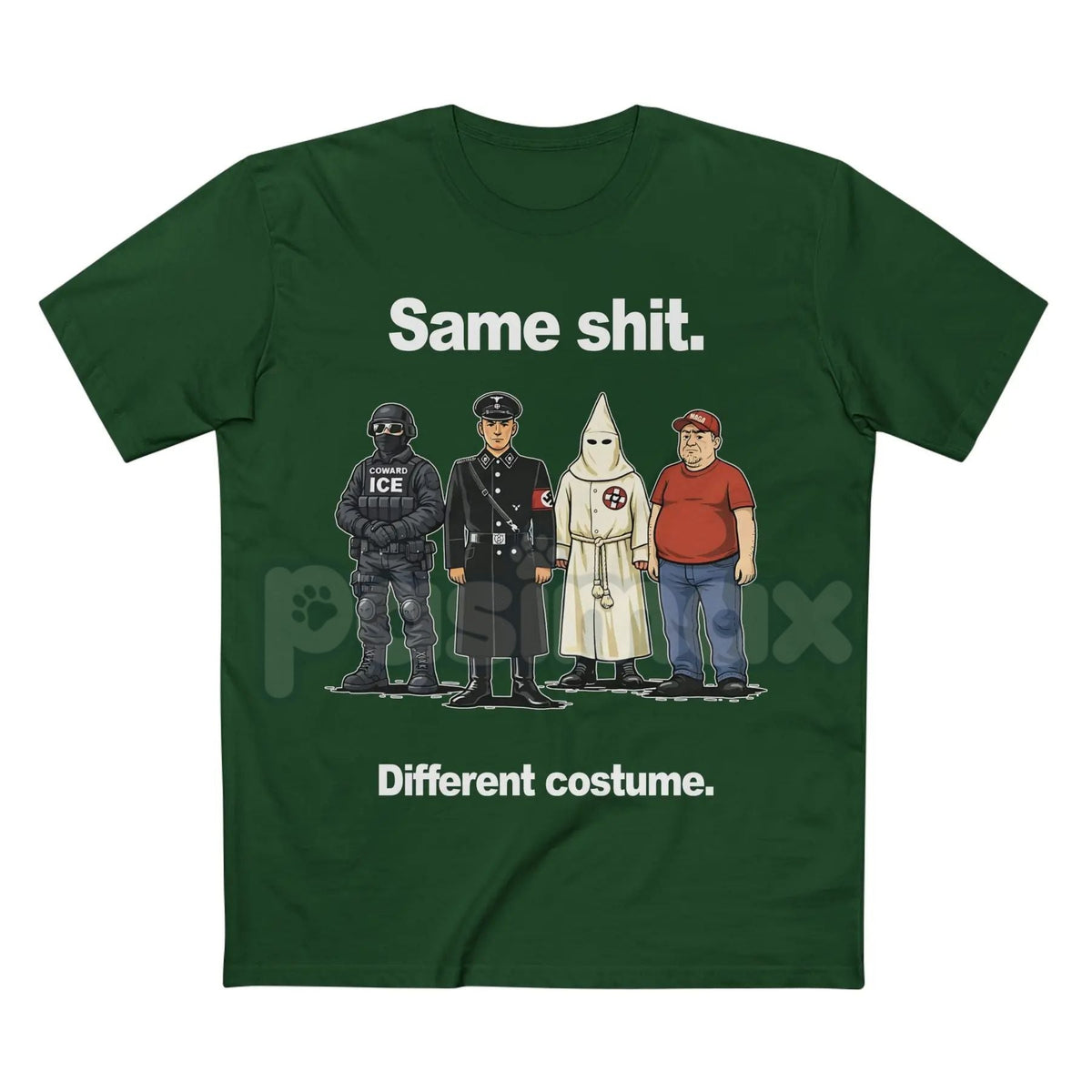 "Same Shit Different Costume" Funny T-Shirt - Sarcastic Daily Routine Tee, Humorous Social Commentary Shirt, Funny Work & Life Graphic Apparel, Cynical Humor Streetwear