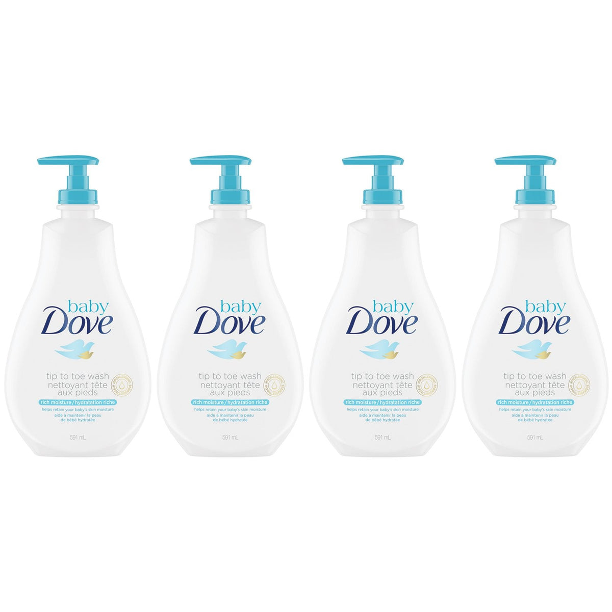 Baby Dove Tip To Toe Wash Rich Moisture - 13 oz Pack of 4