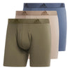 adidas Mens Performance Stretch Cotton Boxer Brief Underwear (3-Pack) Designed for Active Comfort and All Day wear Olive Strata Green/Chalky Brown/Preloved Ink Blue XX-Large
