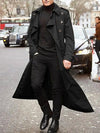 Men's Long Sleeve Longline Trench Coat