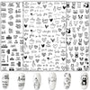 3D Nail Stickers Leaves Butterfly Panda Love Heart Design Stickers For Nails Manicure Foil Nail Art Decor  Girls Manicure Decoration Nail Art Supplies 3D Self-Adhesive Nail Decals Designer Nail Stickers for Acrylic Nails