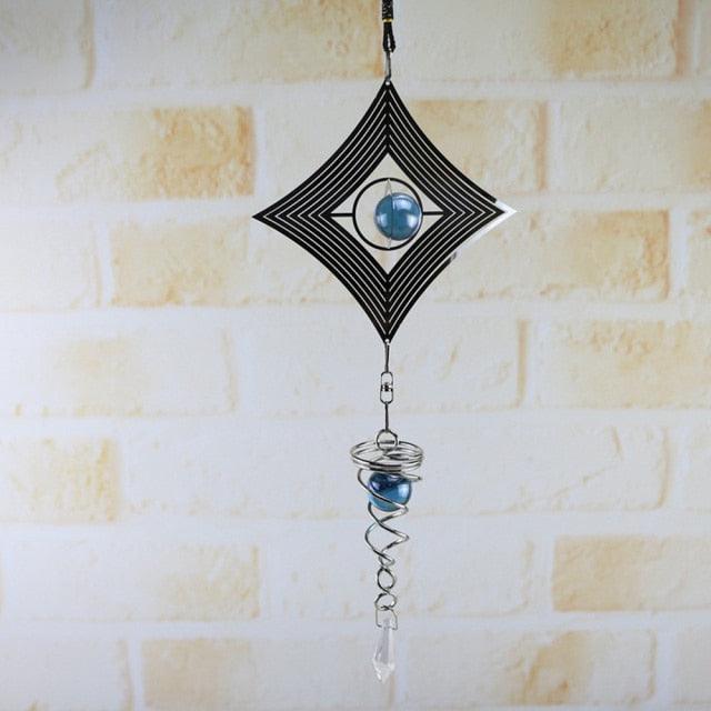 3D Wind Chimes Sun Wind Spinner Metal Hanging Wind Bells Stainless Steel Chimes Church Indoor Outdoor  Garden Porch Balcony Home Decoration Ornament Room Decor
