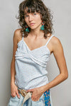 POL Floral Printed Lightweight Ribbed Knit Cami
