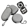 3 Pack Earbud Case BetterJonny EVA Hard Earphone Carrying Case Portable Storage Earbud Pouch Case Mini Earbud Pouch for Bluetooth Ear Buds USB Adapter Cable Coin Pouch Wallet (Grey)
