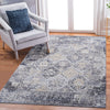 NAAR PAYAS Collection 5X7 Grey / Blue / Traditional Area Rug
