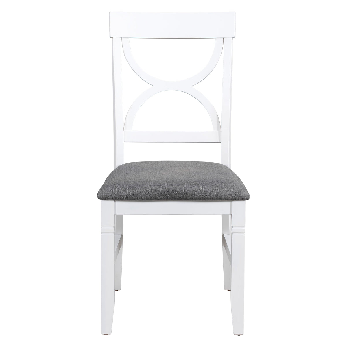 TOPMAX 6-Piece Wood Dining Table Set Kitchen Table Set with Upholstered Bench and 4 Dining Chairs, Farmhouse Style,Gray+White (old sku: SP000003AAK)
