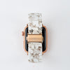 Compatible Apple Watch Bands Resin Apple Watch Bands for Women Tortoise Shell Apple Watch Band Tortoise Apple Watch Bands for Women Resin Watch Band Apple Watch Ceramic Apple Watch Band (Marble Rose Gold Apple)