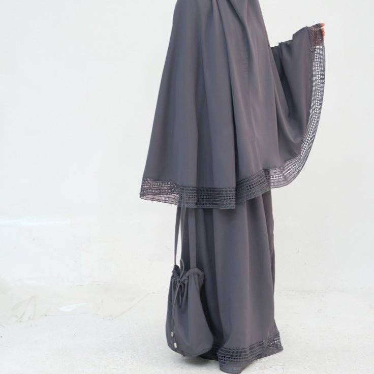 4-Piece Nida Prayer Set with Lace Trim(MK031)