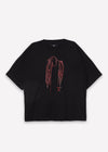 Konus Men's Oversize Vulture Graphic Tee in Black