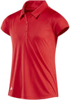 adidas Golf Girls Performance Polo Shirt Red Large