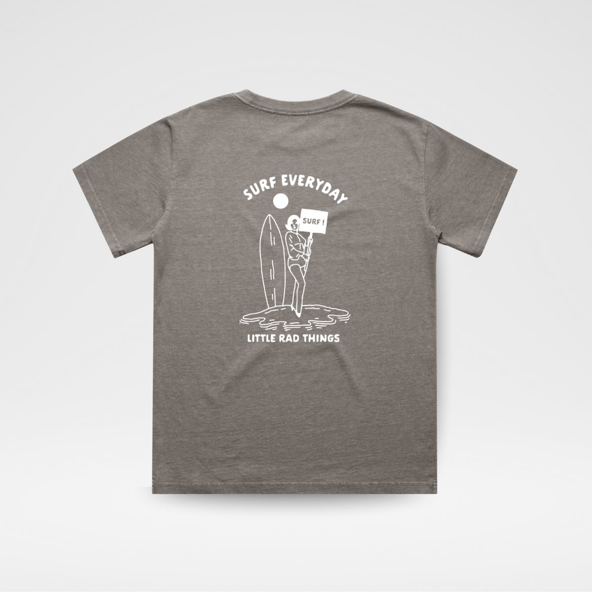 SURFS UP GIRL TEE - GRAY
