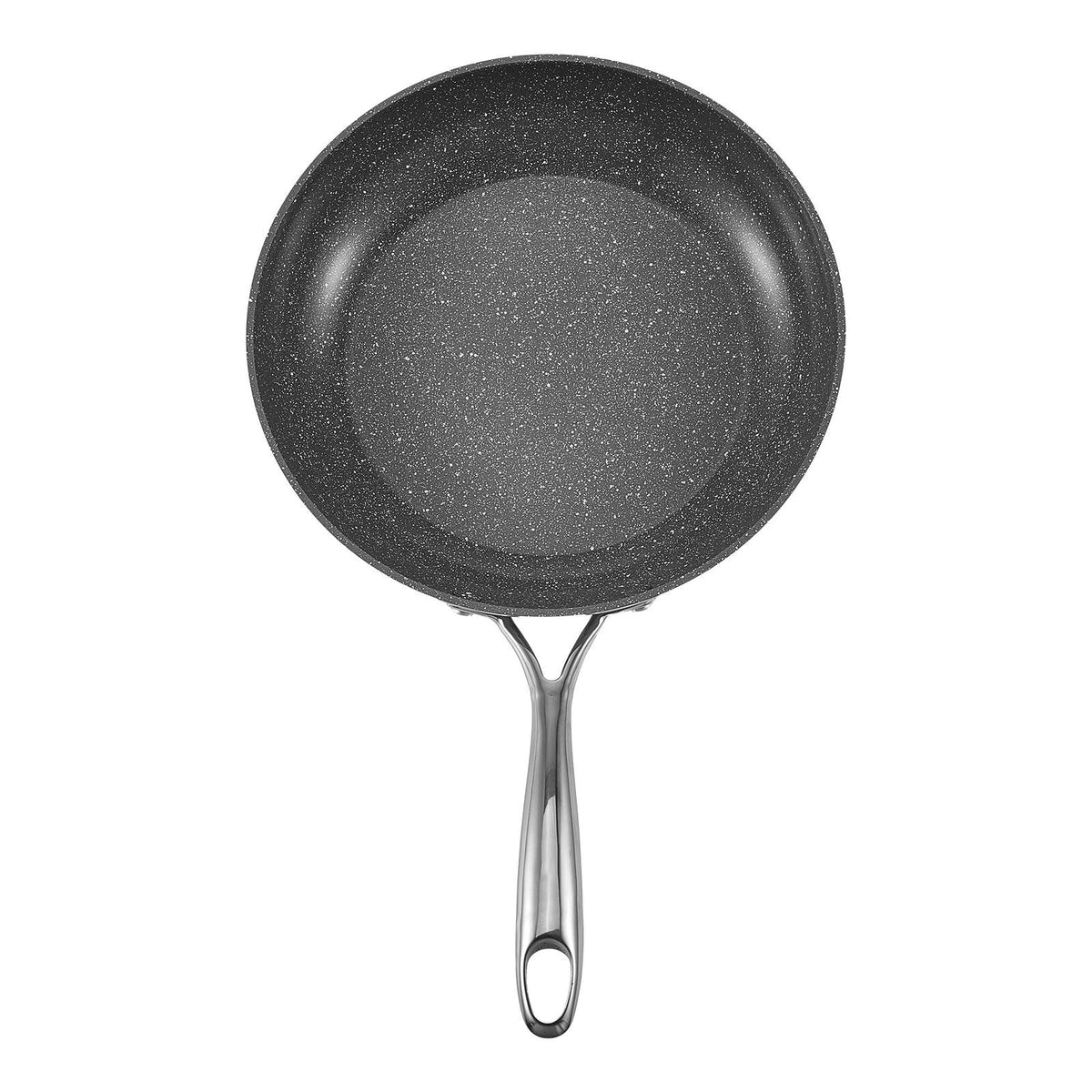 3 Piece Frying Pan Aluminum Skillet Set 8 10 12 in Handle Pre-Seasoned Grey