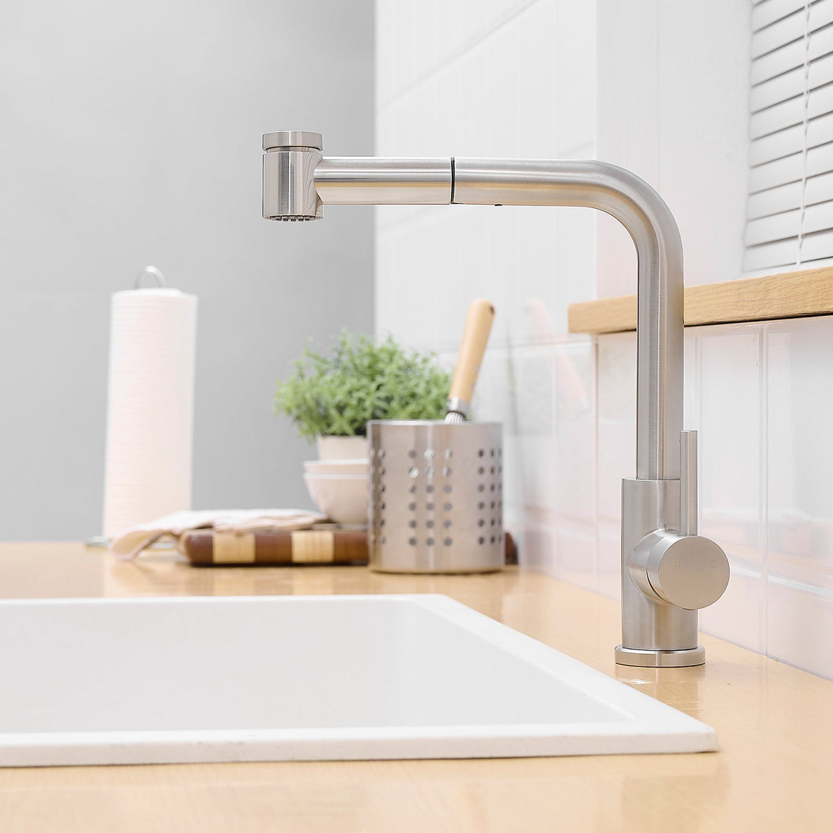 Sink Faucet, Black Kitchen Faucets with Pull out Sprayer, Bathroom Sink Faucets Mini Bar Prep Faucet