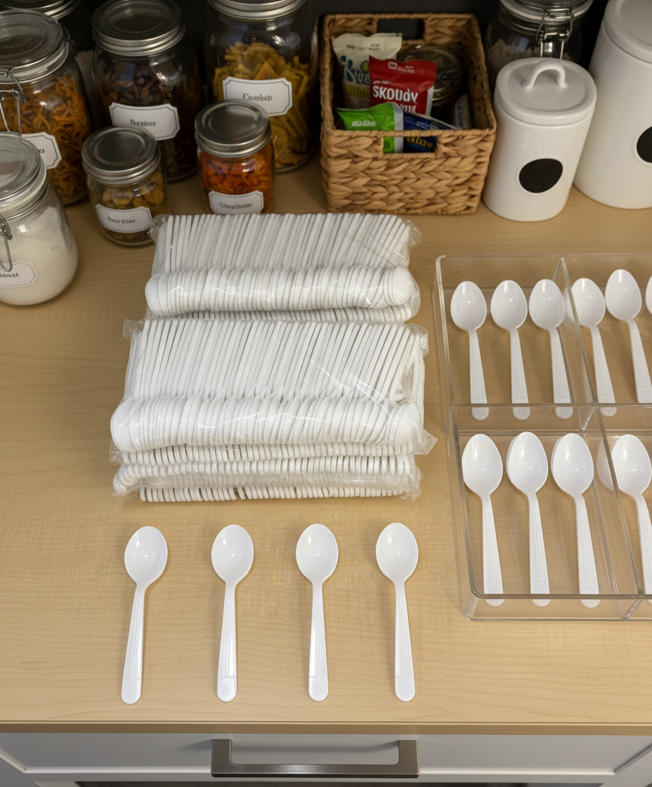 Royalty White X-Heavy Weight PP Soup Spoon, 10 Sleeves of 100 Soup Spoons (1000/cs)