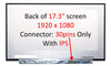 Fullcom New 17.3 inches for Screen Compatible with N173HCE-E3A 1920X1080 Matte IPS (Narrow Bazel) Replacement Laptop LED LCD