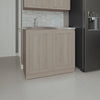 Utility Sink Cabinet 36' H, 2 Doors, 2 Shelves, White Oak - Kitchen