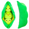 Giant Peas in A Pod Plush Toy Pea Pod Pillow Cute Pea Stuffed Toys Plant Doll Various Sizes (Green Beans27.5/70cm)