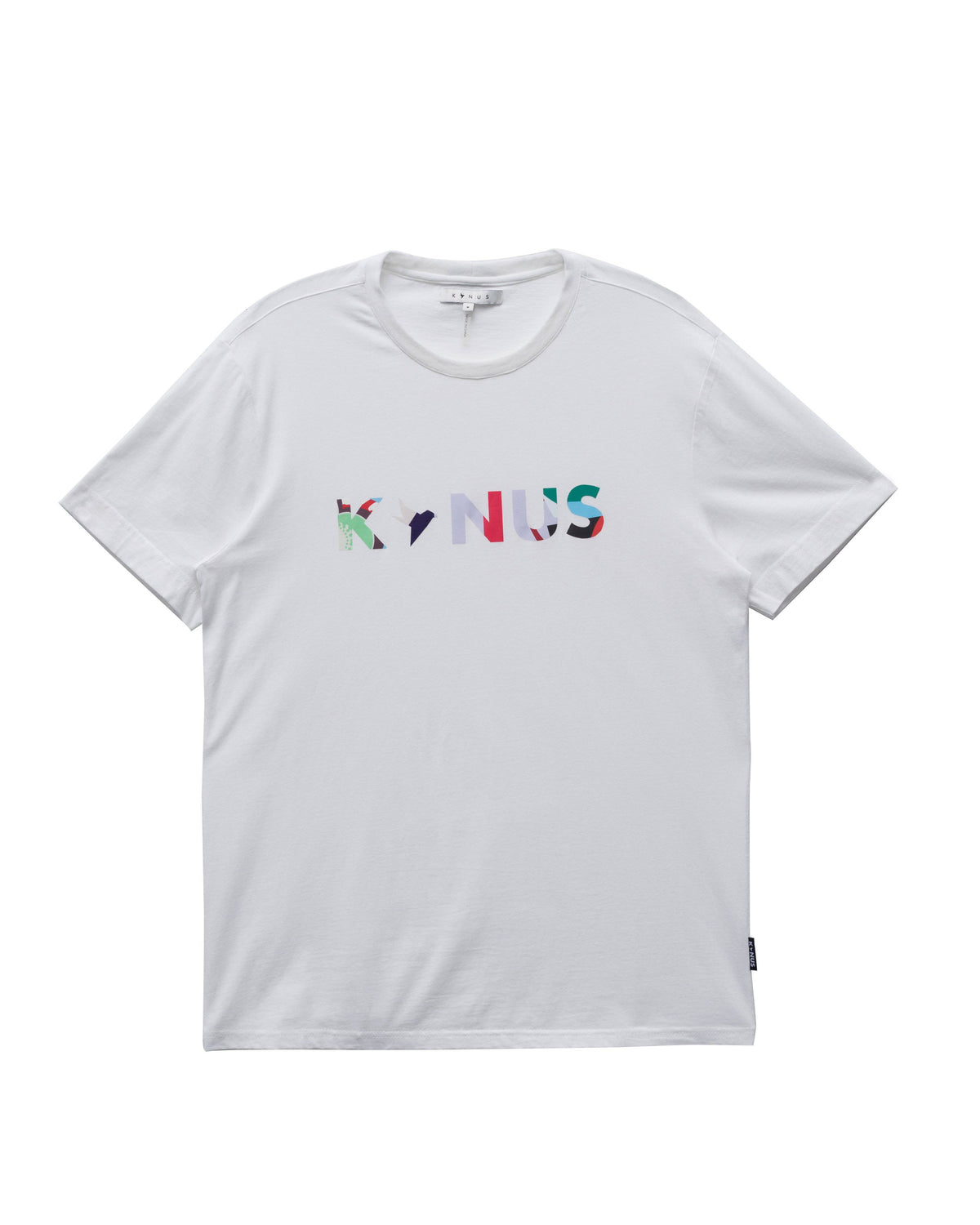Konus Men's Multi Color Logo Print Tee in White
