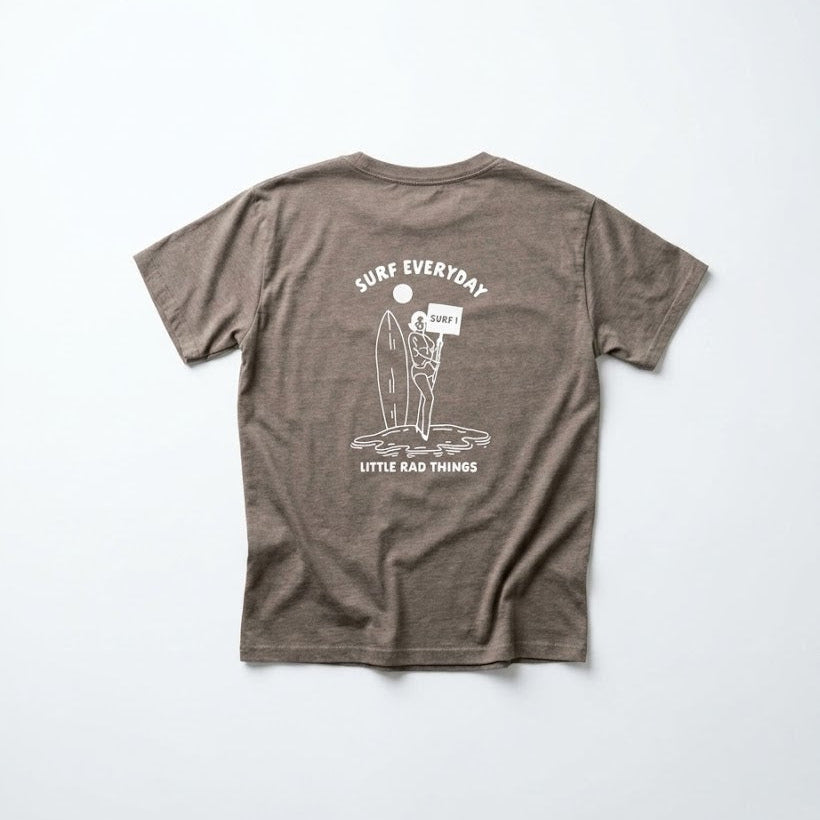 SURFS UP GIRL TEE - GRAY