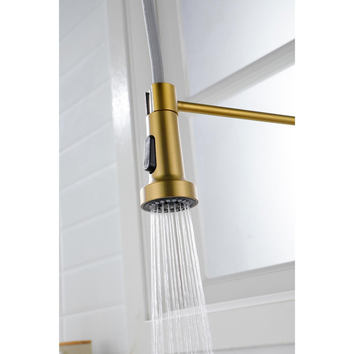 Pull down Single Handle Spring Kitchen Faucet