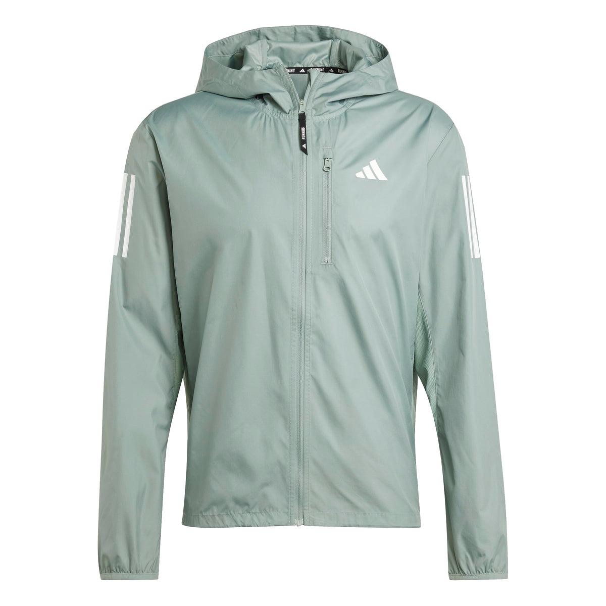 adidas Mens Own The Run Jacket Silver Green