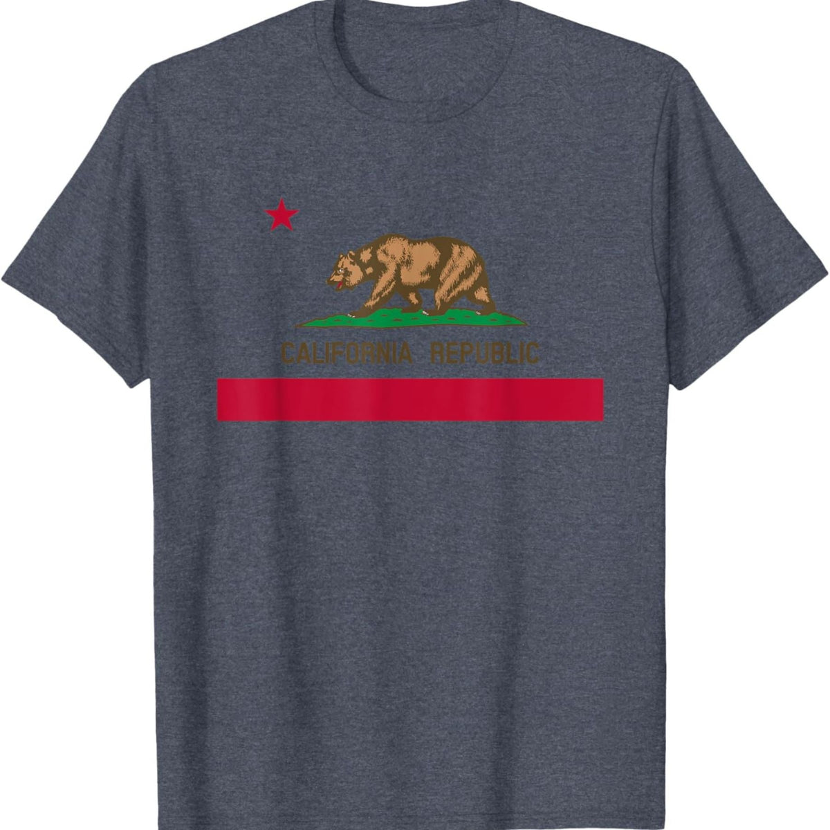 California Republic Flag T-Shirt - Patriotic State Travel USA Gift Tee, California Bear Apparel