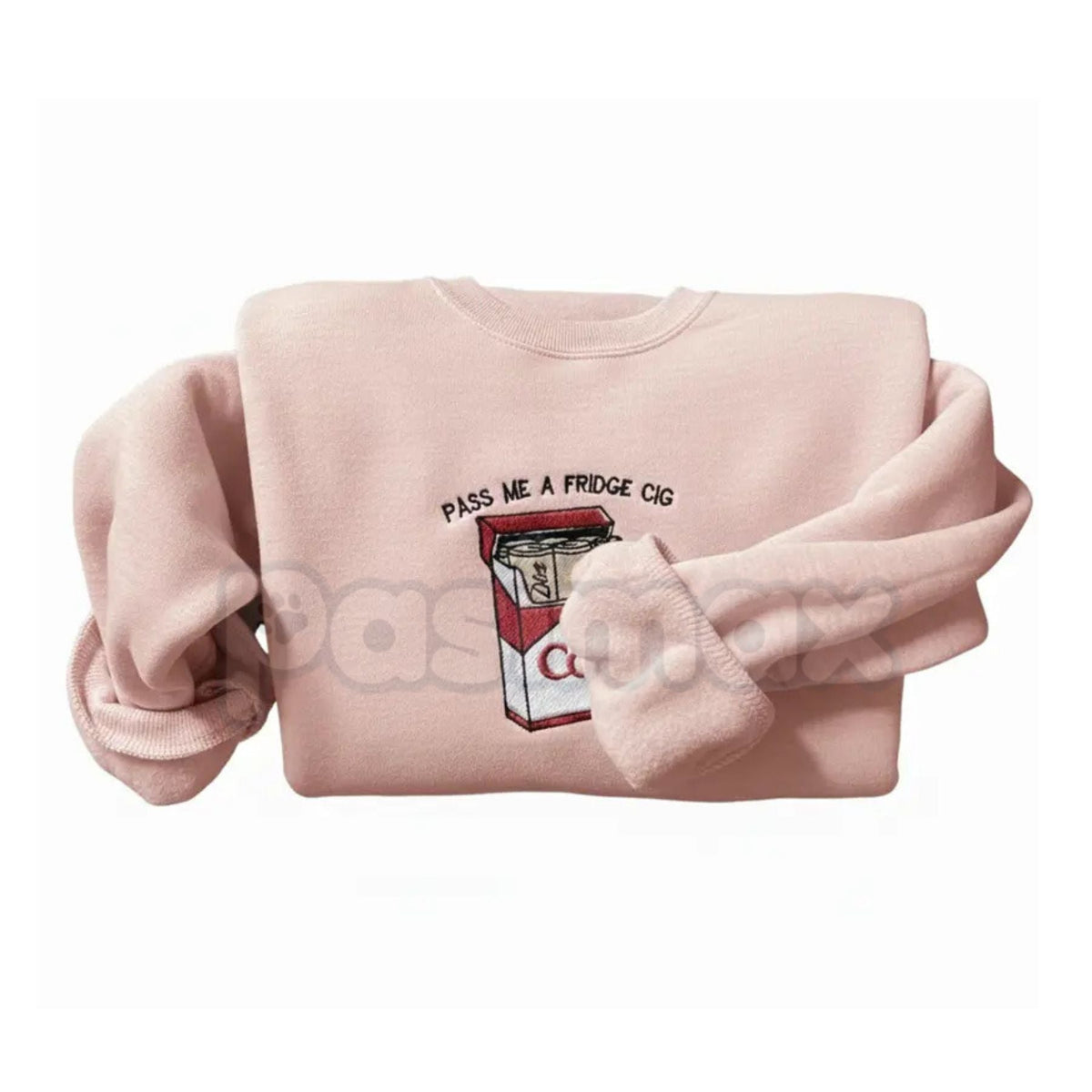 Funny Embroidered "Pass Me A Fridge" Sweatshirt – Humorous Quote Crewneck