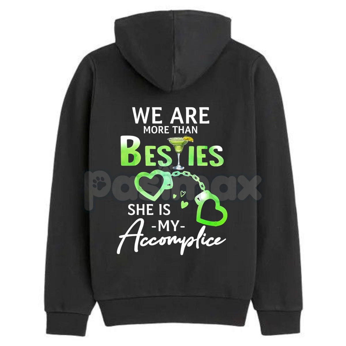 Matching Best Friend Hoodie – "We Are More Than Besties" Graphic Fleece Pullover, Casual Unisex Couple Gift
