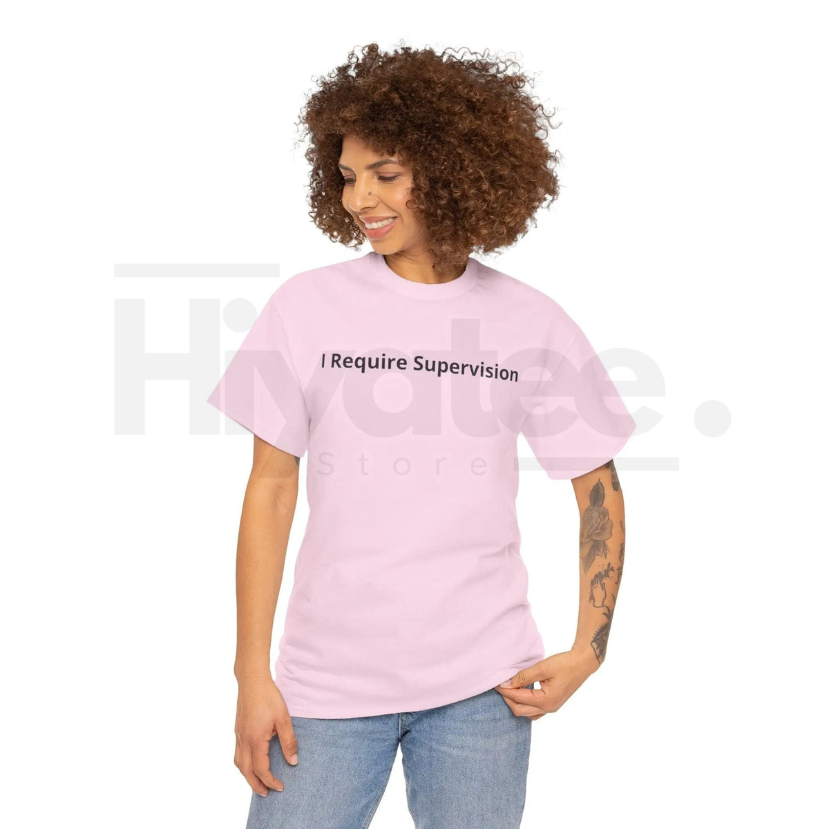 "I Require Supervision" – Funny Sarcastic Phrase Humor Graphic
