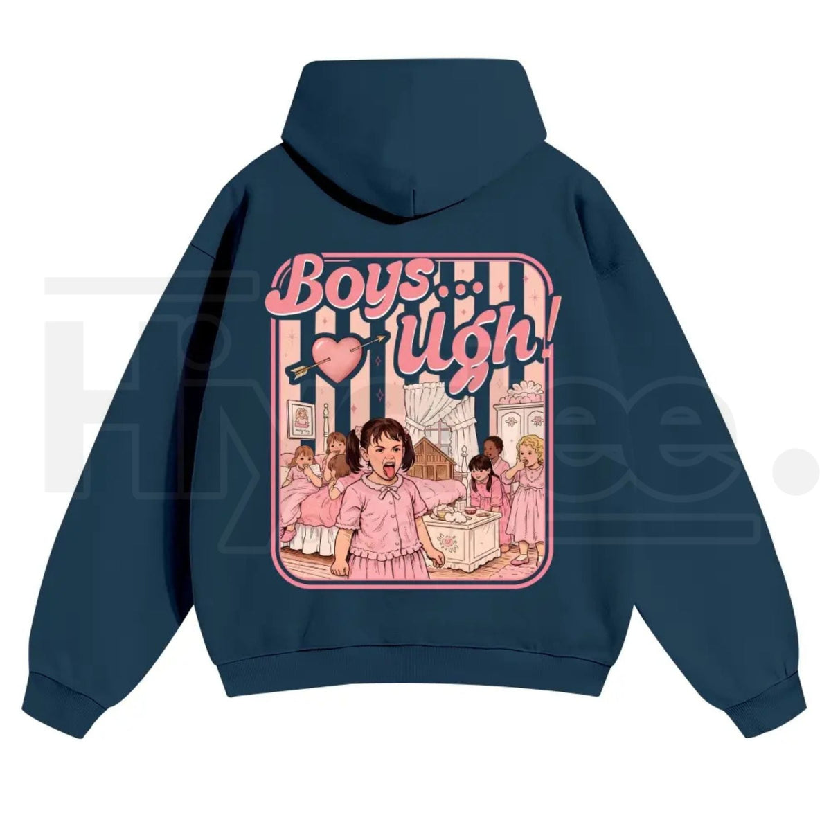 Unisex “Boys...Ugh!” 90s Movie Quote Hoodie – Funny Valentine's Streetwear Pullover, Retro Y2K Aesthetic Graphic Hoodie