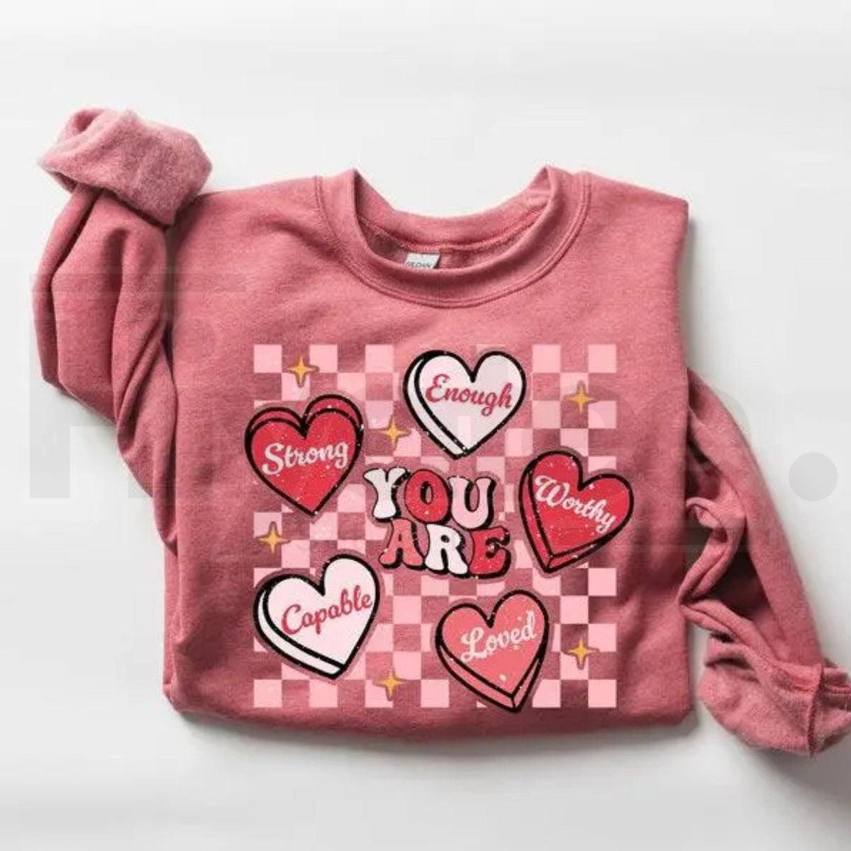 Retro "You Are Loved" Teacher Valentine Sweatshirt: Cute Heart Back to School Sweater