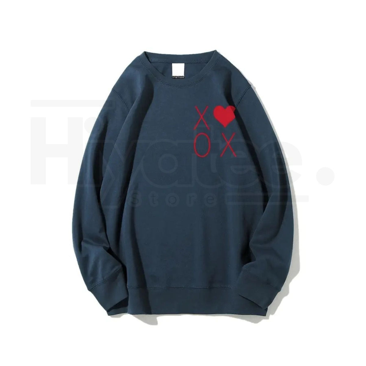 XOXO Heart Valentine's Day Sweatshirt: Trendy Women's Graphic Crewneck Pullover
