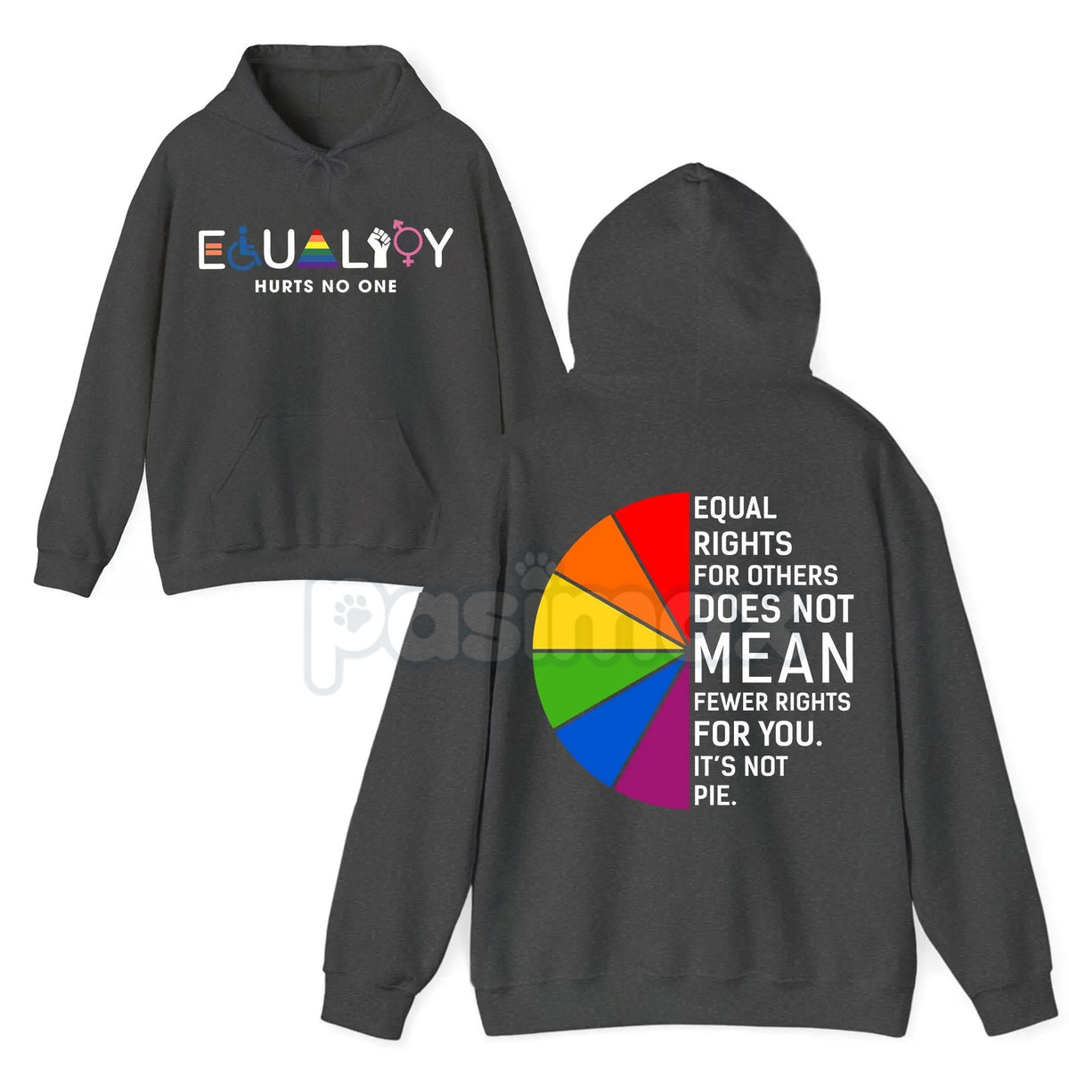 Equality 2-Sided Hoodie – "Equal Rights For Others Doesn't Mean Fewer Rights For You" Statement Pullover, Social Justice & Human Rights Unisex