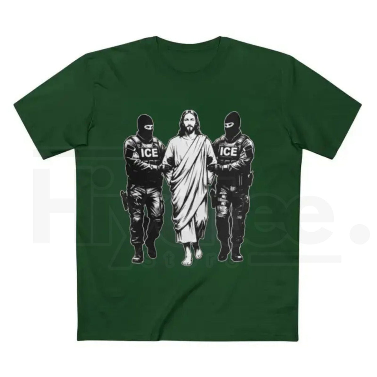 "Jesus Arrested" Parody Anti-ICE T-Shirt – Stop ICE Raids Protest Graphic Tee