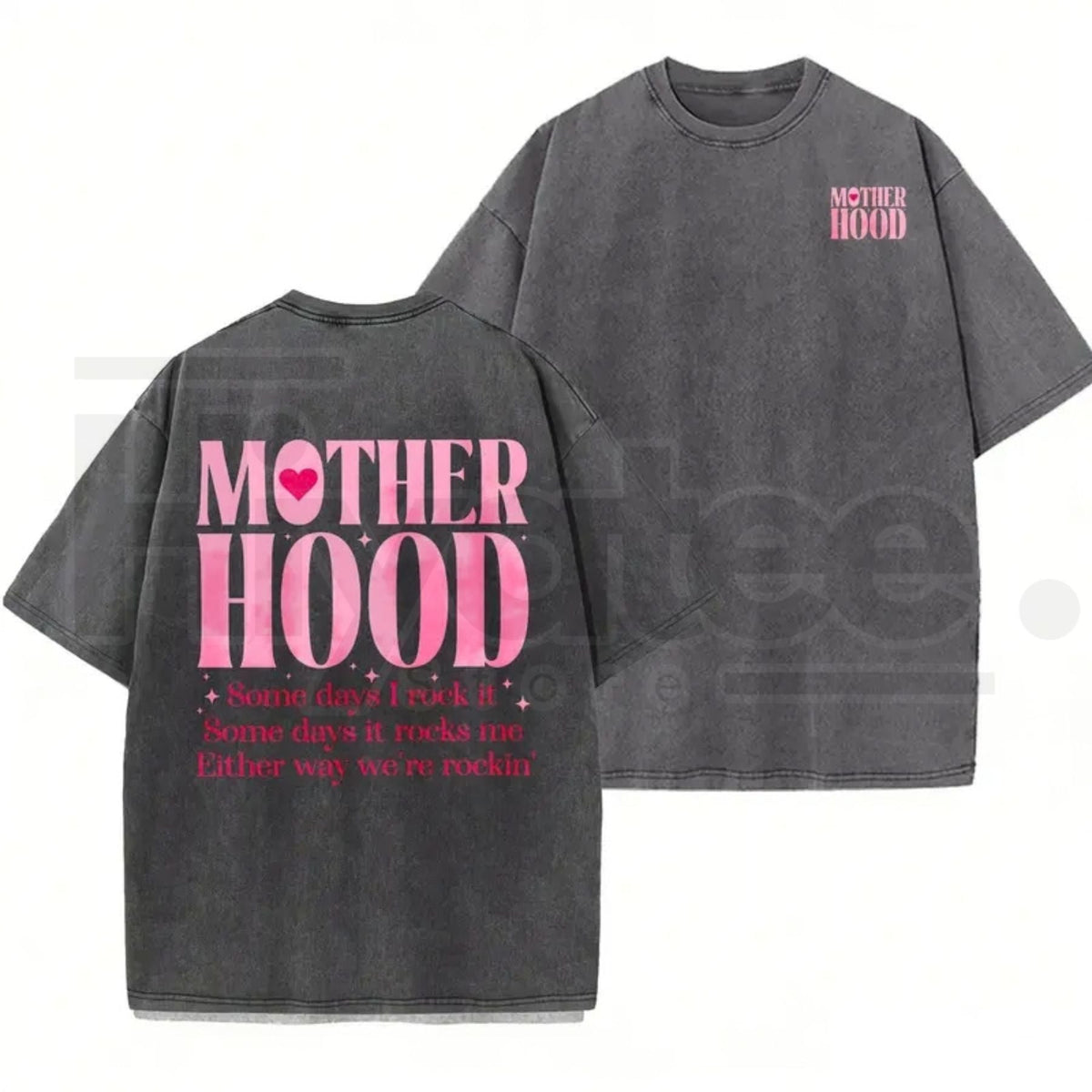 Washed Cotton Mom Life T-Shirt – Relaxed Fit Oversized Graphic Tee, Mother’s Day Gift