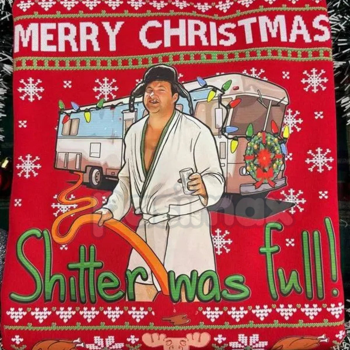Cousin Eddie "Shitter Was Full" Christmas Vacation Funny Sweatshirt