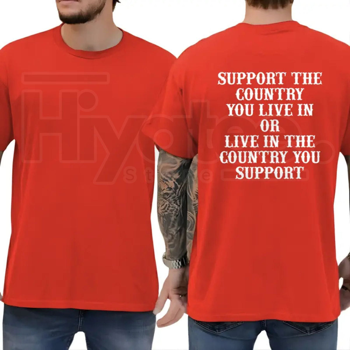 "Support The Country You Live In" – Patriotic Unisex Graphic Top