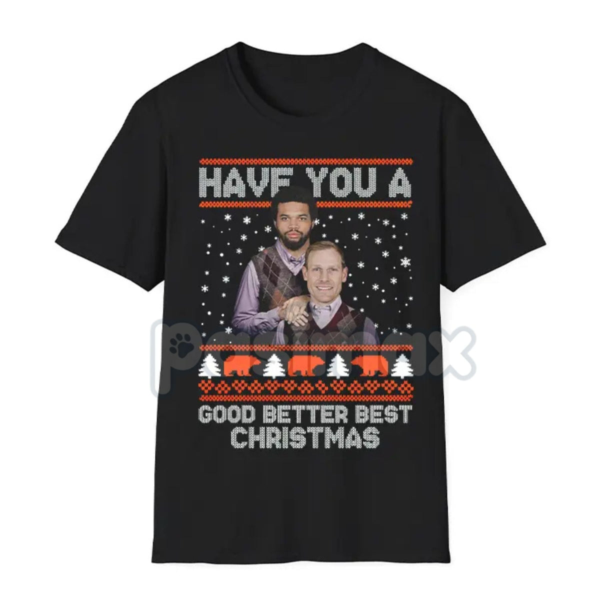 Good Better Best Christmas Football T-Shirt - Funny Ugly Sweater Pattern Tee, Holiday Game Day Apparel, Football Fan Seasonal Graphic Shirt