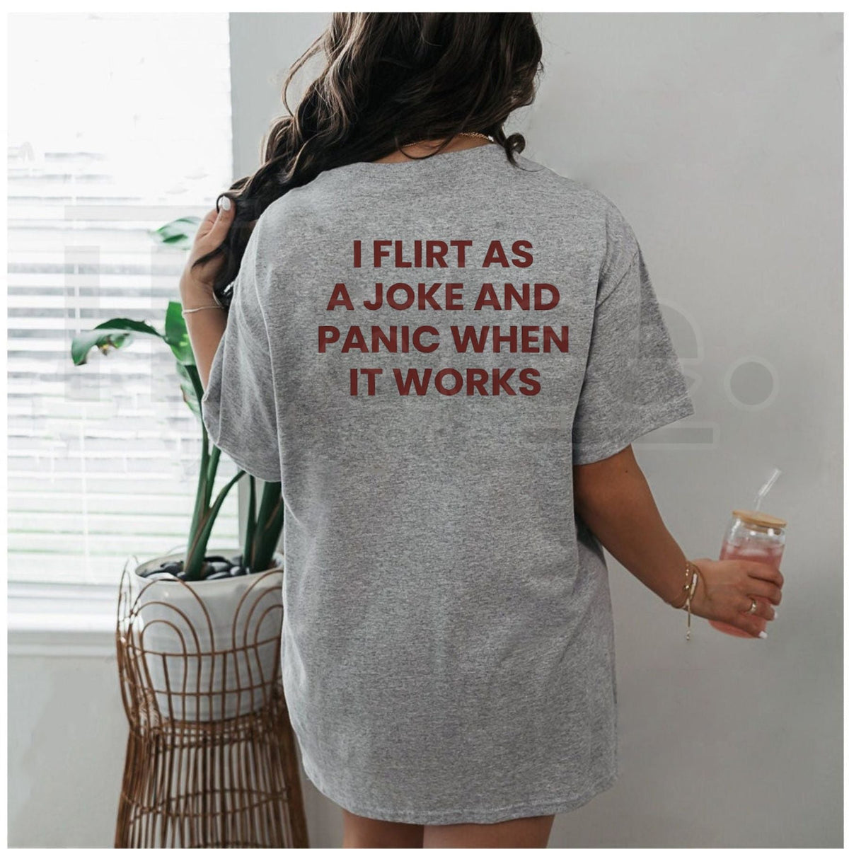 "I Flirt As A Joke" – Sarcastic Social Anxiety Funny Graphic Top