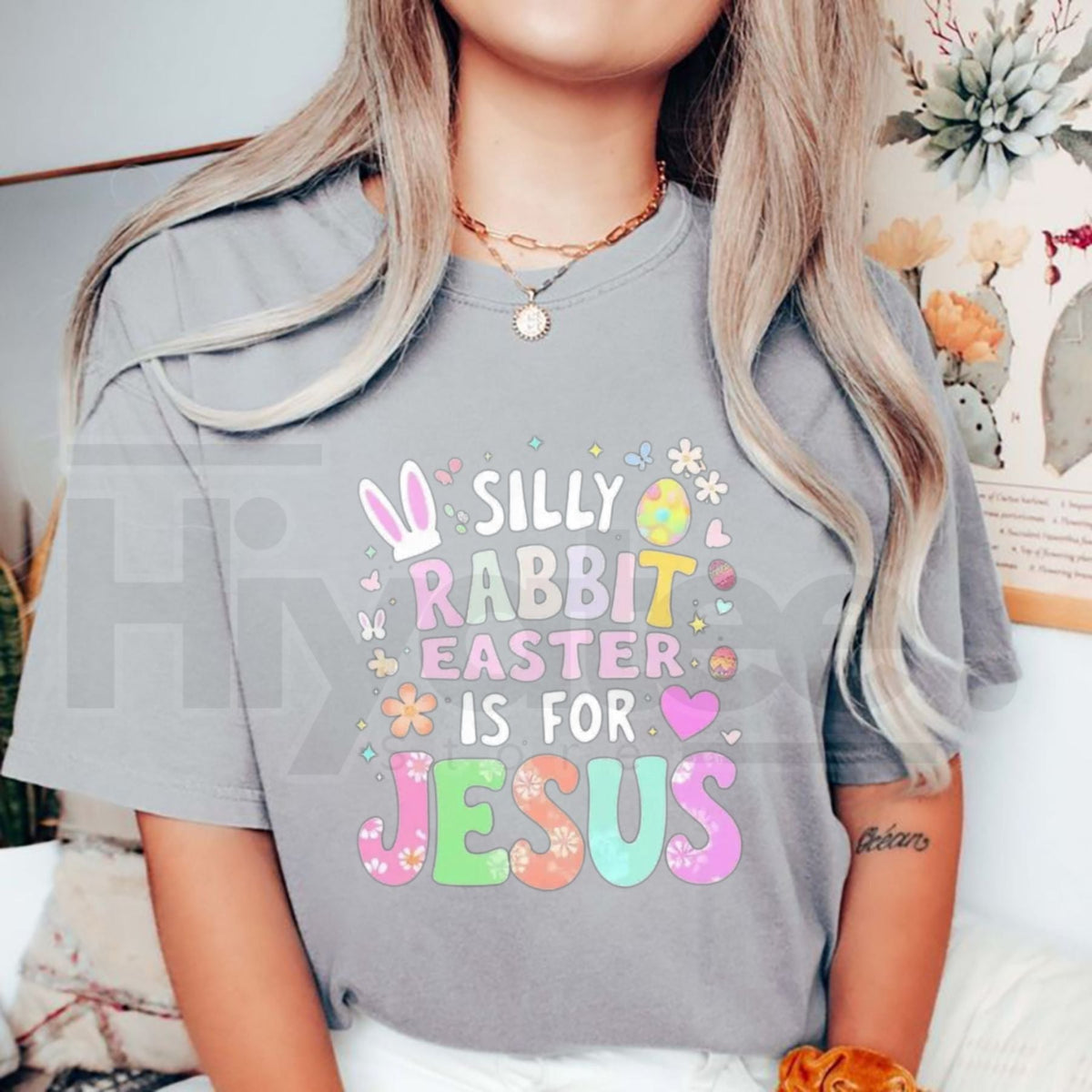 "Silly Rabbit, Easter Is For Jesus" Women's T-Shirt – Faith-Based Easter Church Tee
