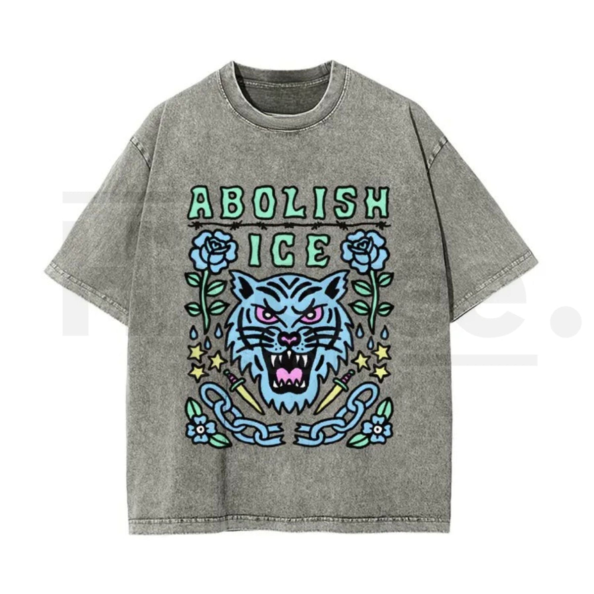 Statement Graphic Vintage Washed T-Shirt – Bold Satirical Cotton Unisex Tee