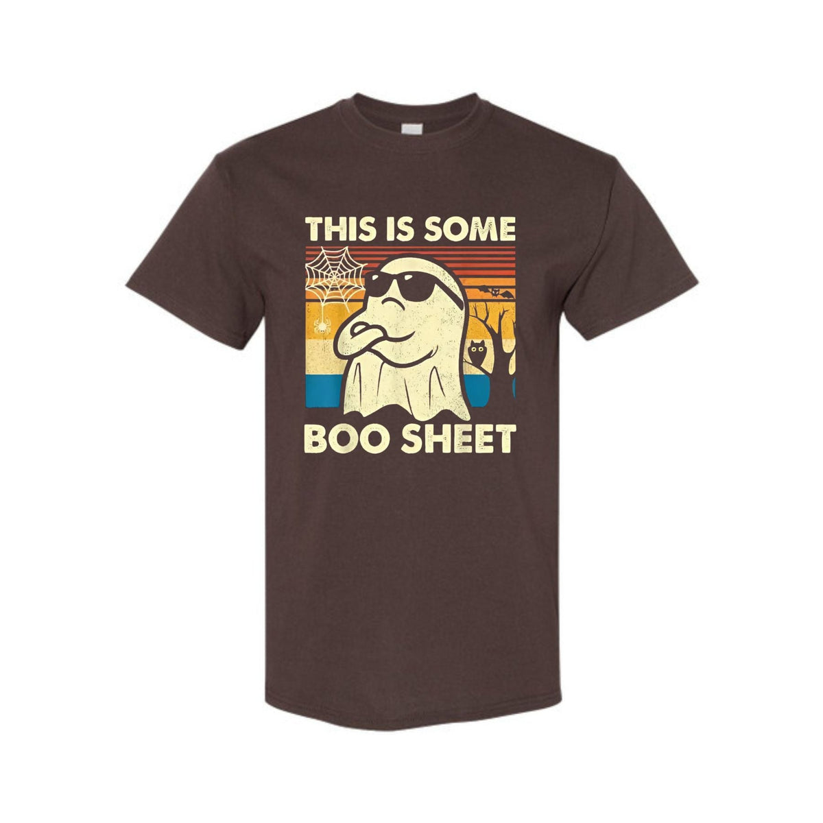 "This is Some Boo Sheet" Ghost T-Shirt - Funny Retro Halloween Apparel for Men & Women