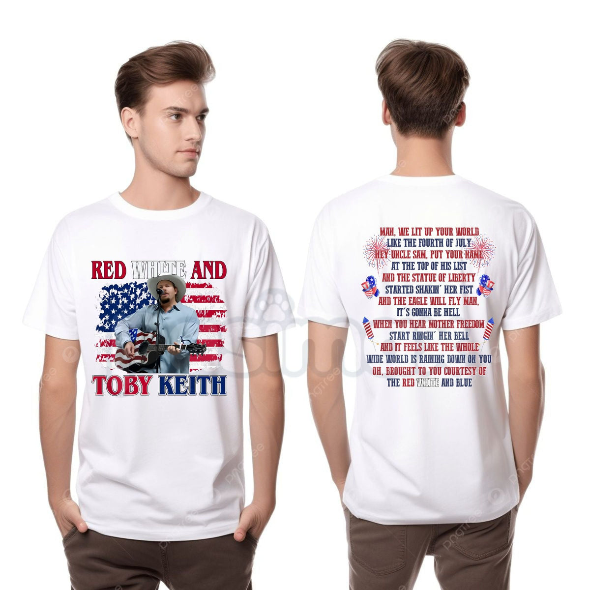 Toby Keith "Courtesy of the Red, White, and Blue" T-Shirt – Premium 100% Cotton Patriotic Graphic Tee, Country Music Legend Tribute Top, 4th of July American Soldier Shirt, Made in USA