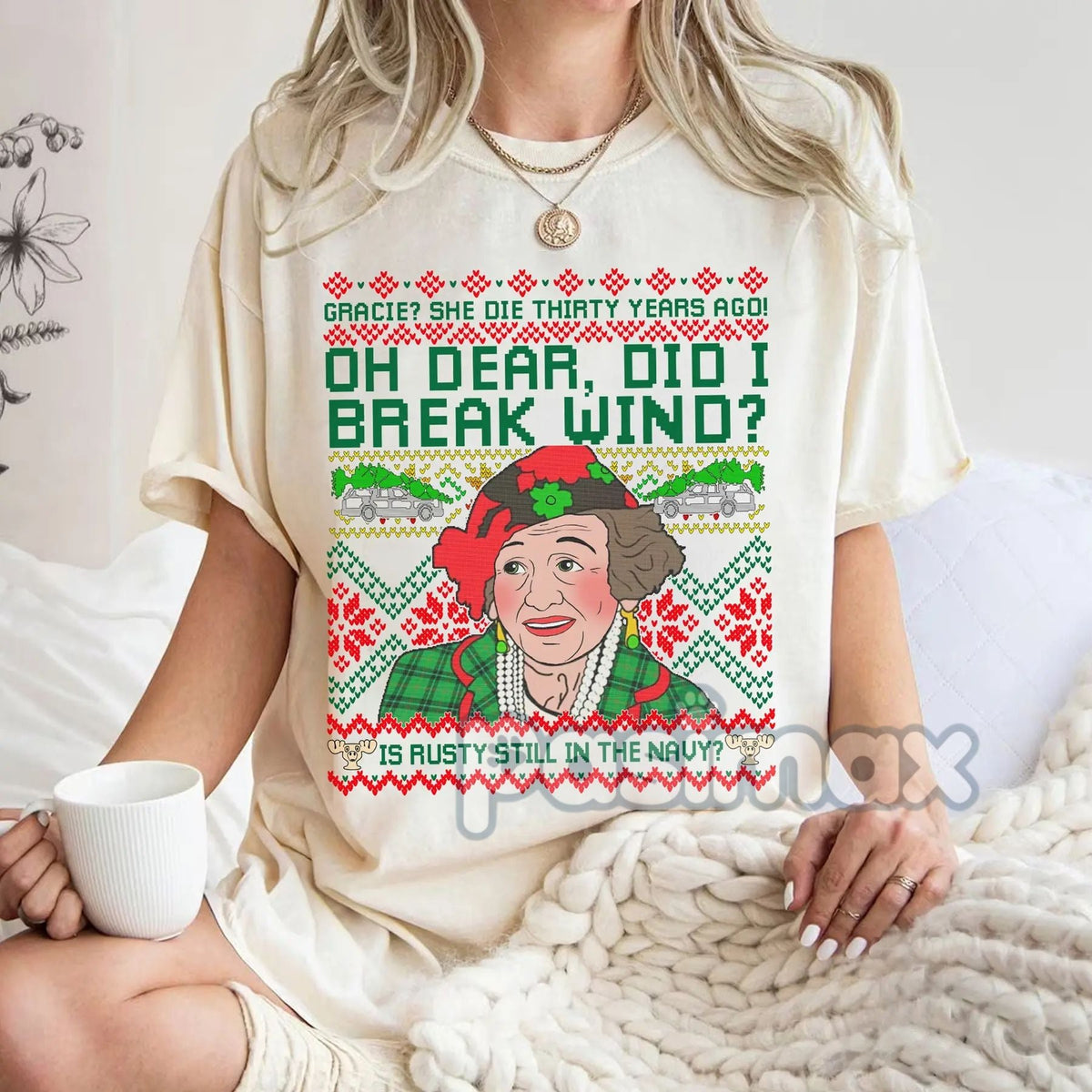 "The Blessing - Grace She Pass Away" Christmas Vacation Shirt - Funny Holiday Movie, Cousin Eddie Quote Tee