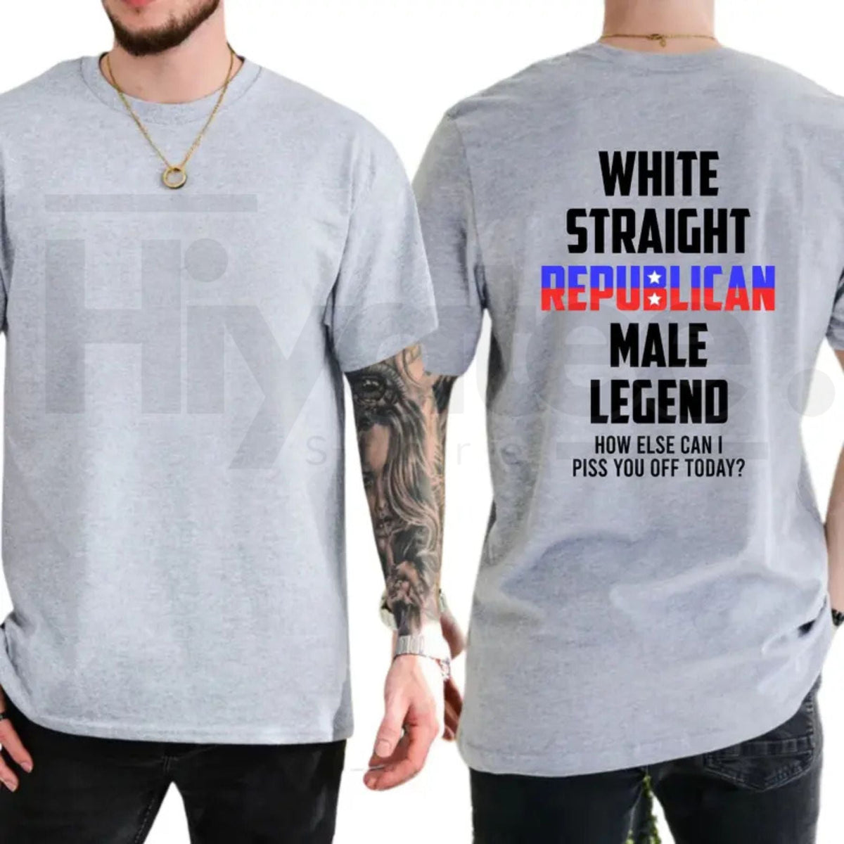 "White Straight Republican Male Legend" – Funny Political Men’s Top