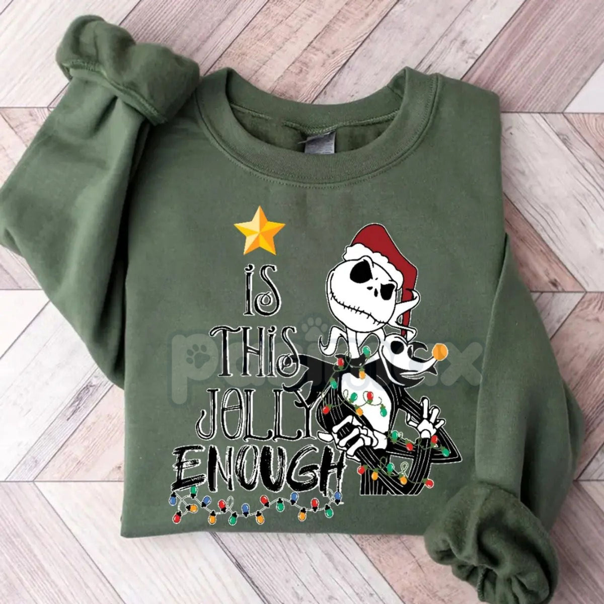 Jack Skellington Christmas Bundle: "Is This Jolly Enough?" & Zero Dog Holiday Sweatshirts