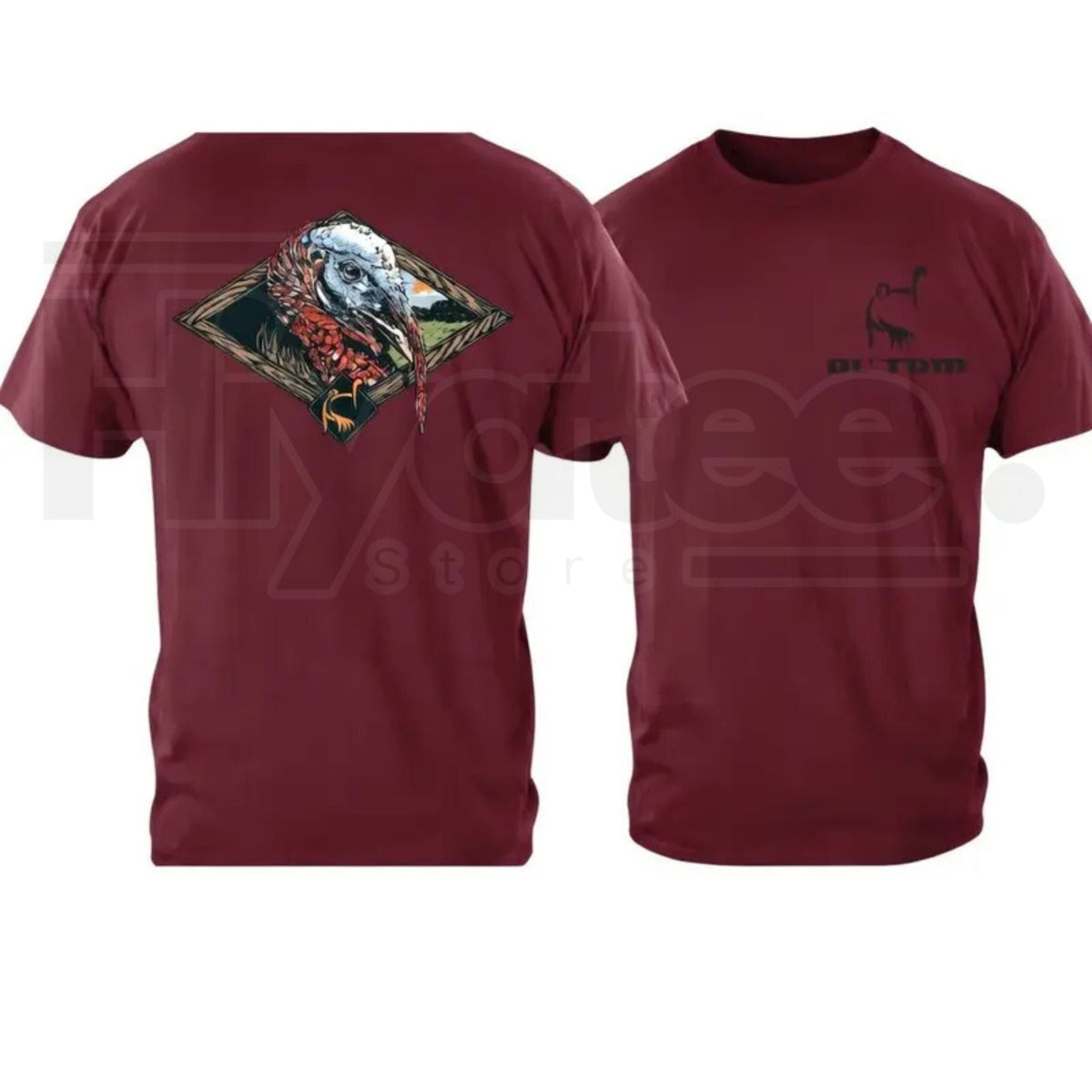 "Ol’ Tom" – Vintage Wild Turkey Hunting Graphic Outdoor Top
